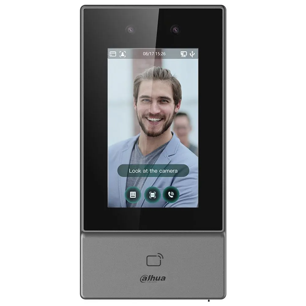 Controler de acces facial IP WiFi Dahua ASI6213S-PW, recunoastere faciala, cartela, parola, 6000 utilizatori, 6000 imagini, Wiegand, IP65, PoE