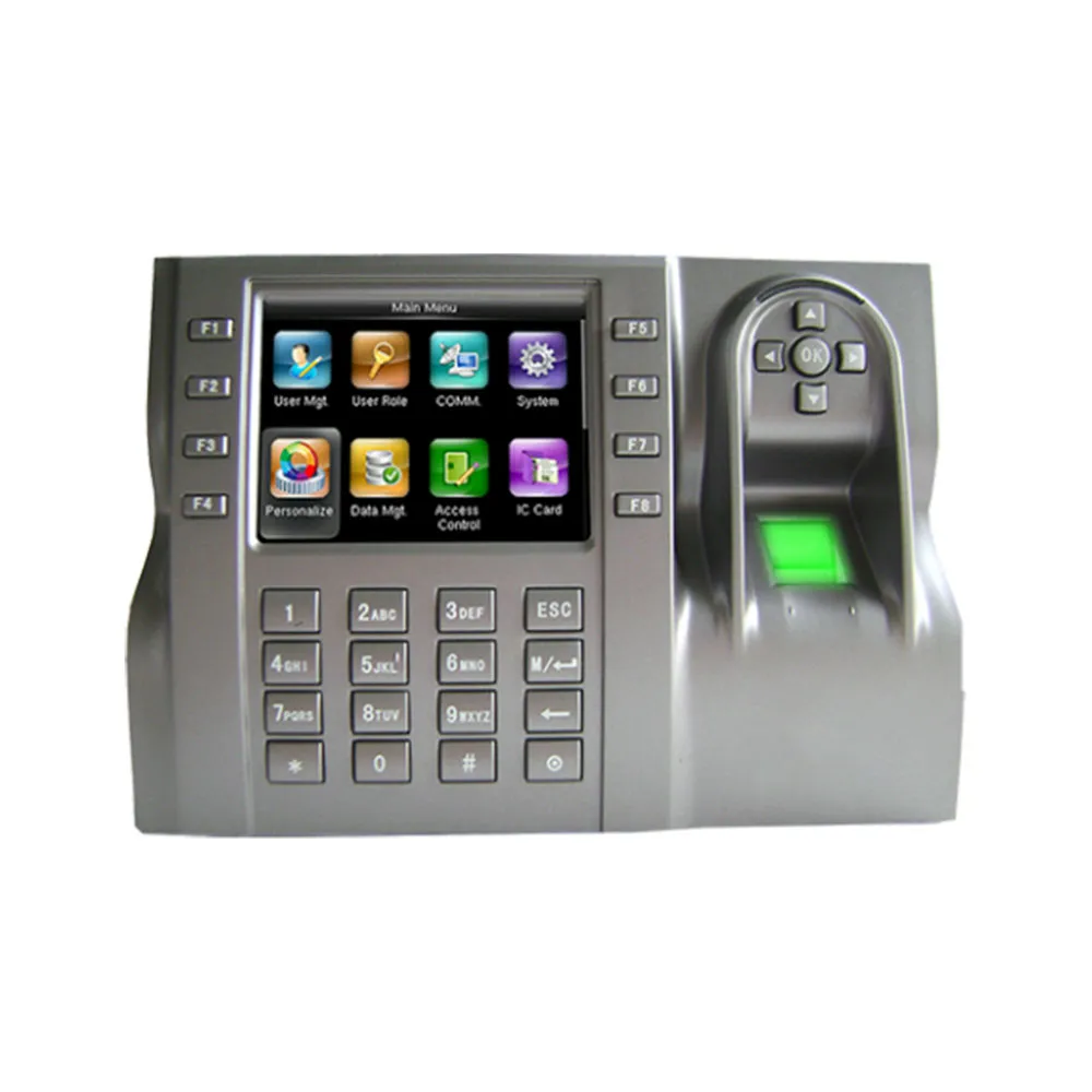Controler de acces IP ZKTeco TA-ICLOCK-580ZMM-1, ecran 3.5 inch, parola, 8.000 amprente, 10.000 carduri, 200.000 evenimente