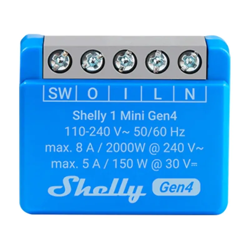 Controler Shelly 1 Mini Gen4, 240V, Zigbee/Matter/Bluetooth/WiFi, Albastru