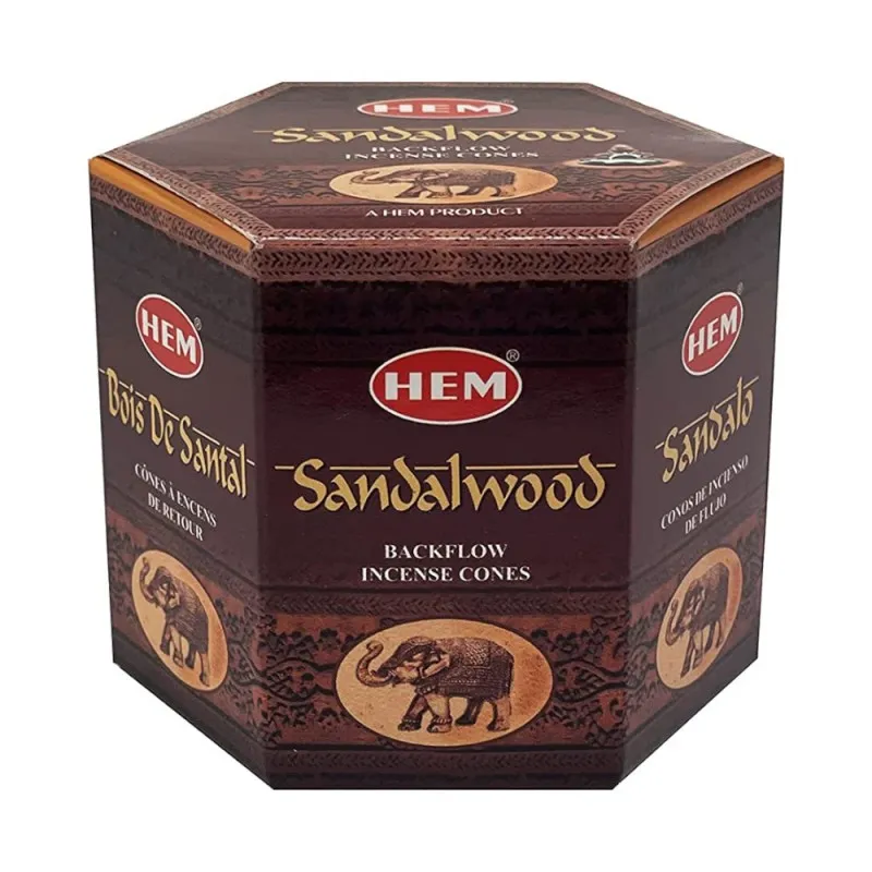 Conuri Parfumate Backflow, Santal Wood