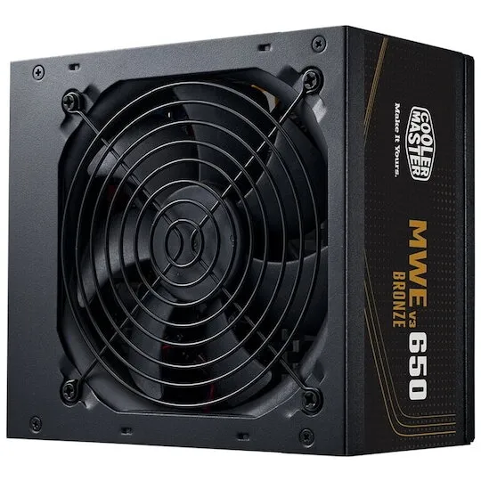 COOLER&nbsp;MASTER Sursa alimentare Cooler Master MWE V3, 80 Plus Bronze, 230V, 650 W, 24-pin ATX, Active PFC