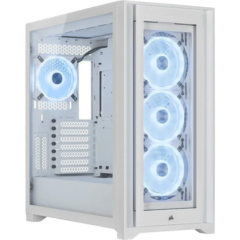 CORSAIR Carcasa Corsair iCUE 5000X RGB QL Edition White