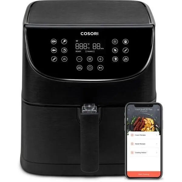 COSORI Friteuza cu aer cald Cosori Premium Smart CS158-AF-RXB, 11 programe, 5.5L, 1700W, negru