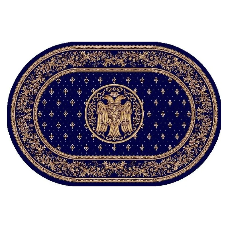 Covor Bisericesc Oval, 250 x 350 cm, Albastru, Lotos 15032/810