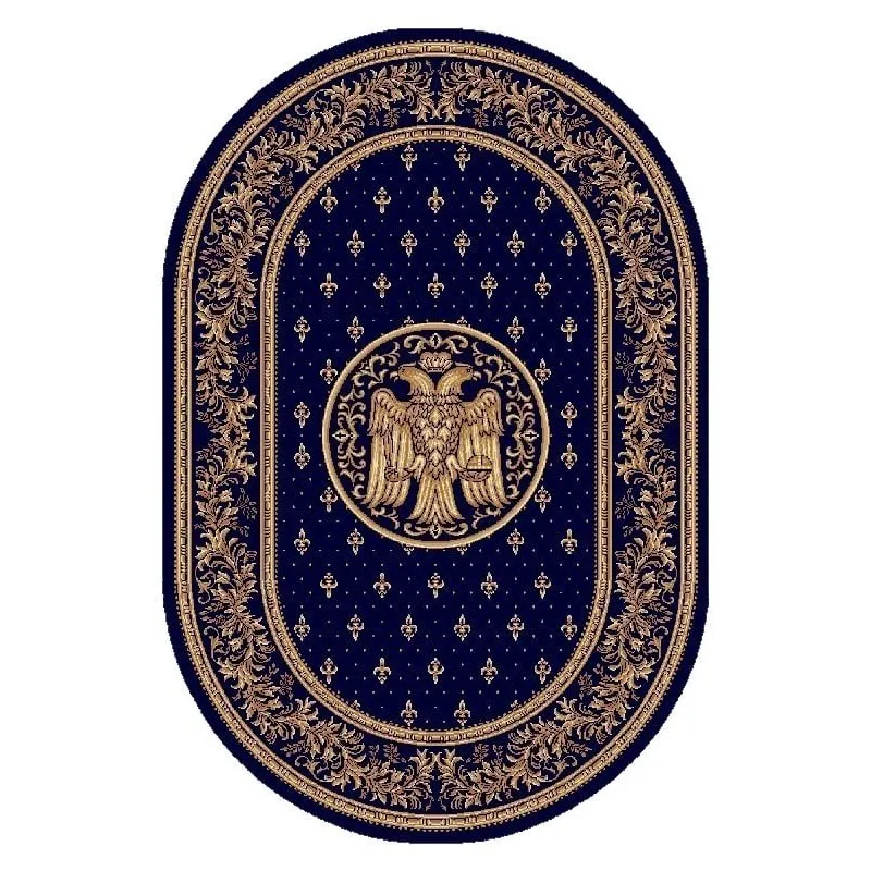 Covor Bisericesc Oval, 80 x 150 cm, Albastru, Lotos 15032/810