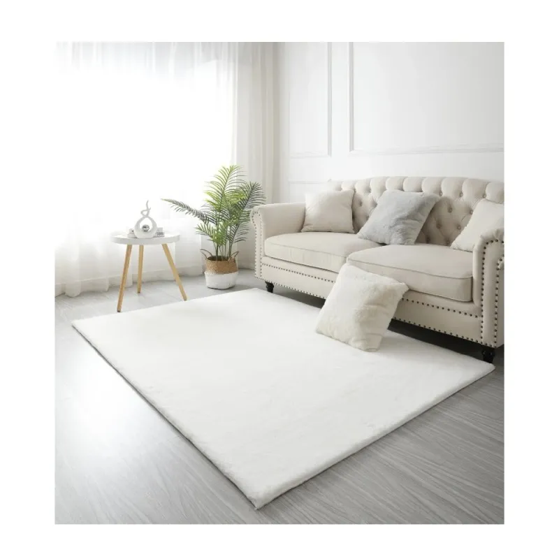 Covor Blanita Alb, Antiderapant, 80 cm x 150 cm, Soft Lop