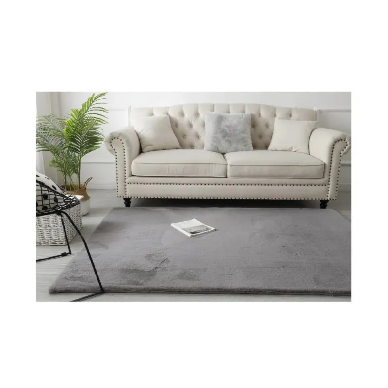 Covor Blanita Gri Deschis, Antiderapant, 140 x 200 cm, Lop 070