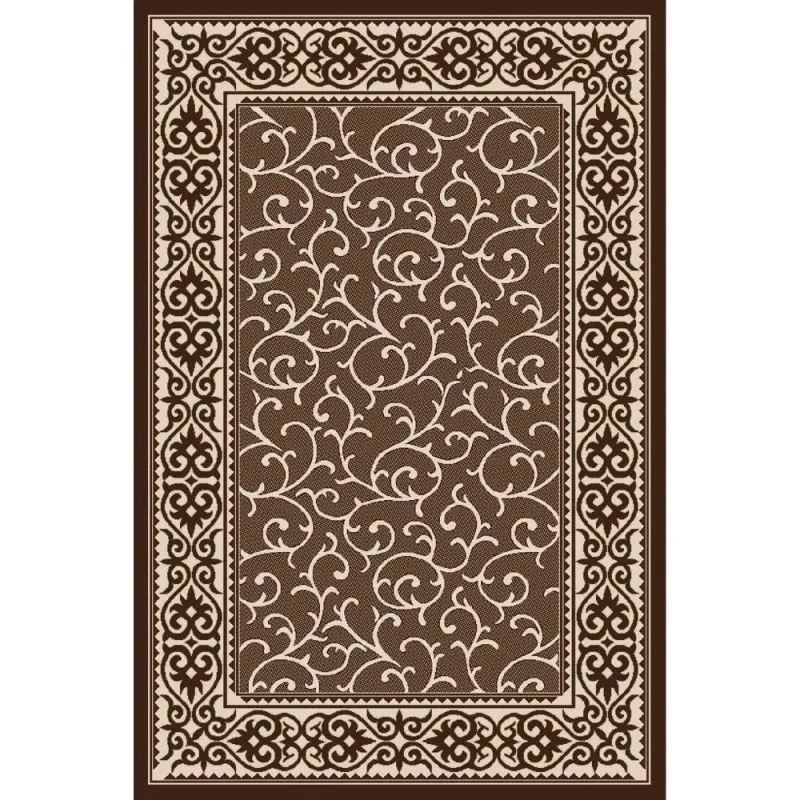 Covor Dreptunghiular, 140 x 200 cm, Maro / Bej, Model Natura