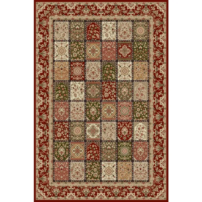 Covor Dreptunghiular, 150 x 230 cm, Rosu, Lotos Model Timbre 1518