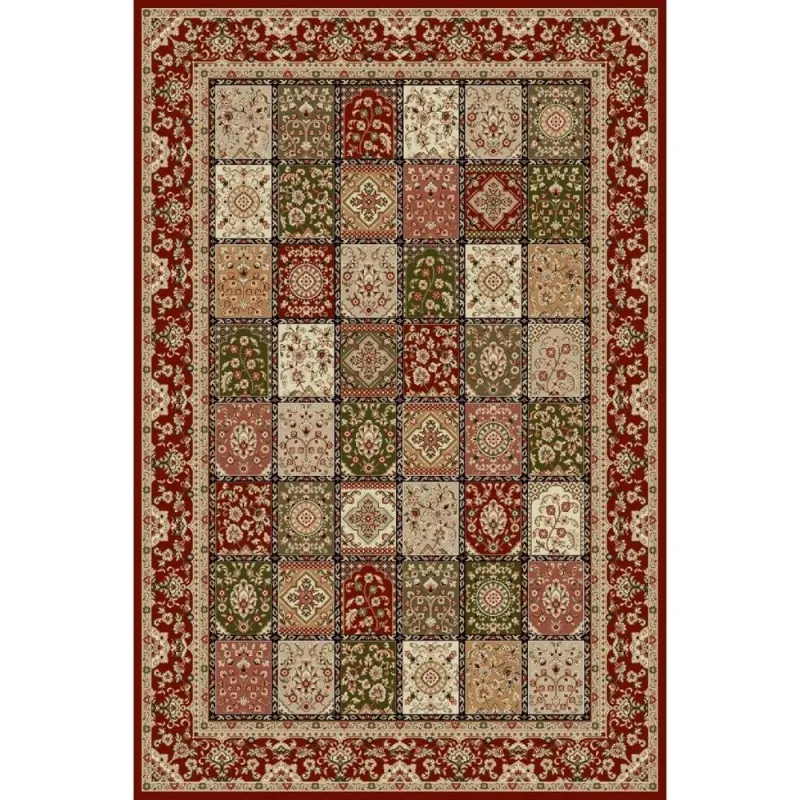 Covor Dreptunghiular, 160 x 230 cm, Rosu, Lotos Model Timbre 1518