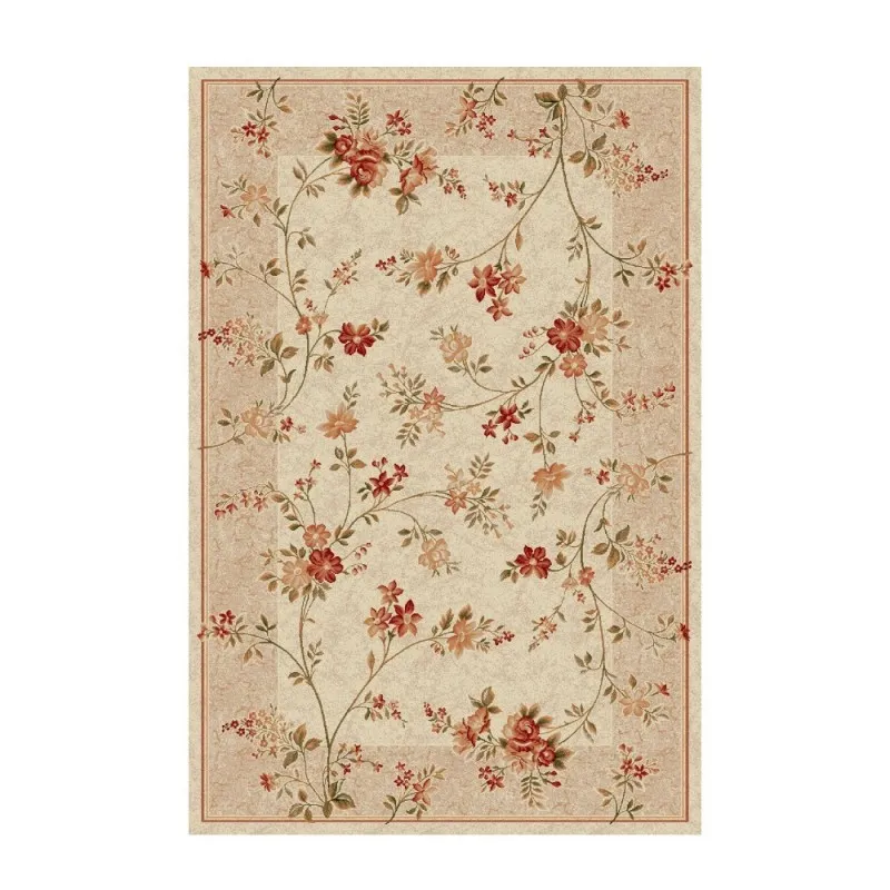 Covor Dreptunghiular, 200 x 300 cm, Crem / Bej, Model Flori Lotos