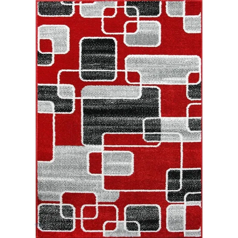 Covor Dreptunghiular, 60 x 110 cm, Rosu, Model Cappuccino 16402