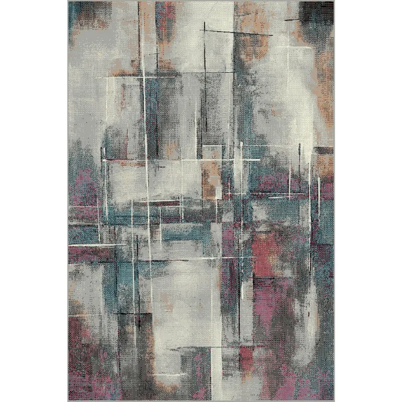 Covor Dreptunghiular, 80 x 150 cm, Gri, Abstract, Kolibri 11023