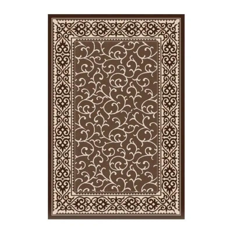 Covor Dreptunghiular, 80 x 150 cm, Maro / Bej, Model Natura