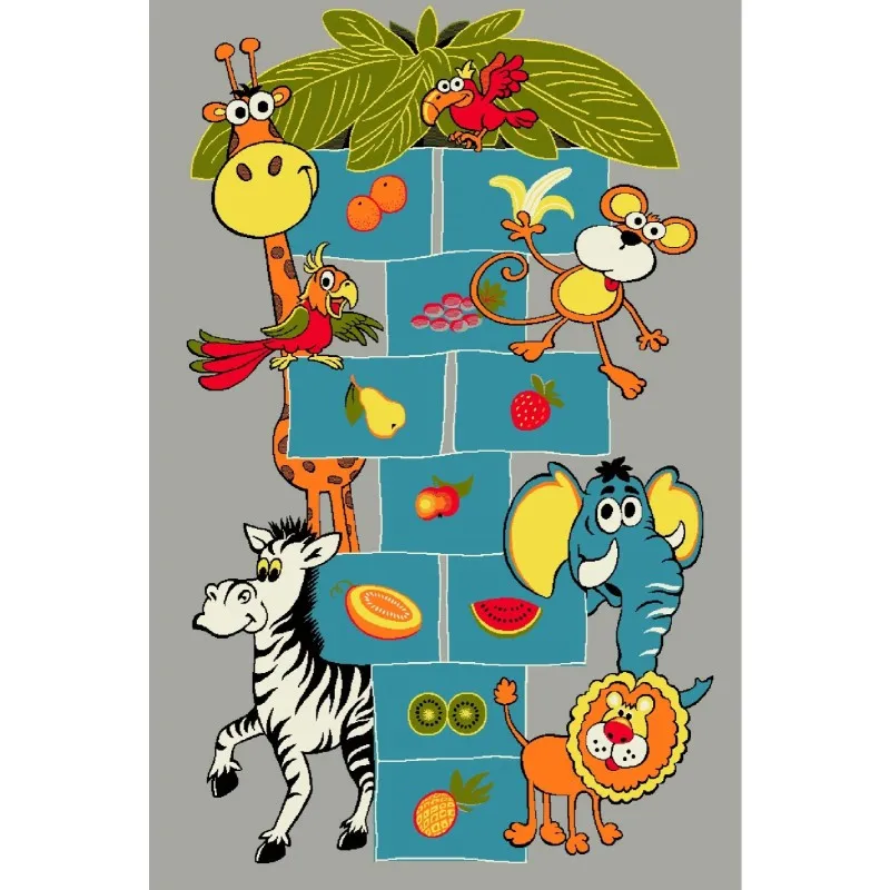 Covor Dreptunghiular pentru Copii, 120 x 170 cm, Gri, Kolibri Model Sotron 11120