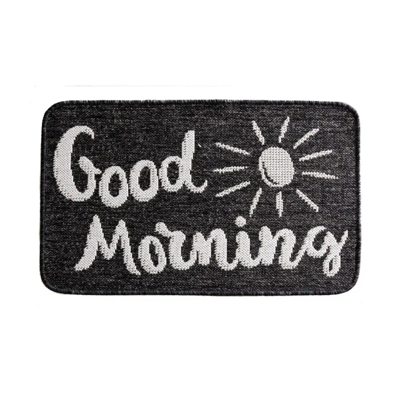 Covor Dreptunghiular pentru Usa de Intrare, Negru, 50 x 80 cm, Antiderapant, Model Flex