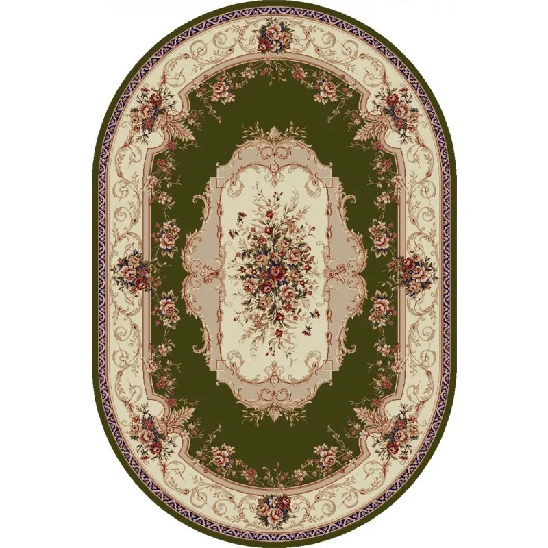 Covor Oval, 100 x 200 cm, Verde, Lotos 507