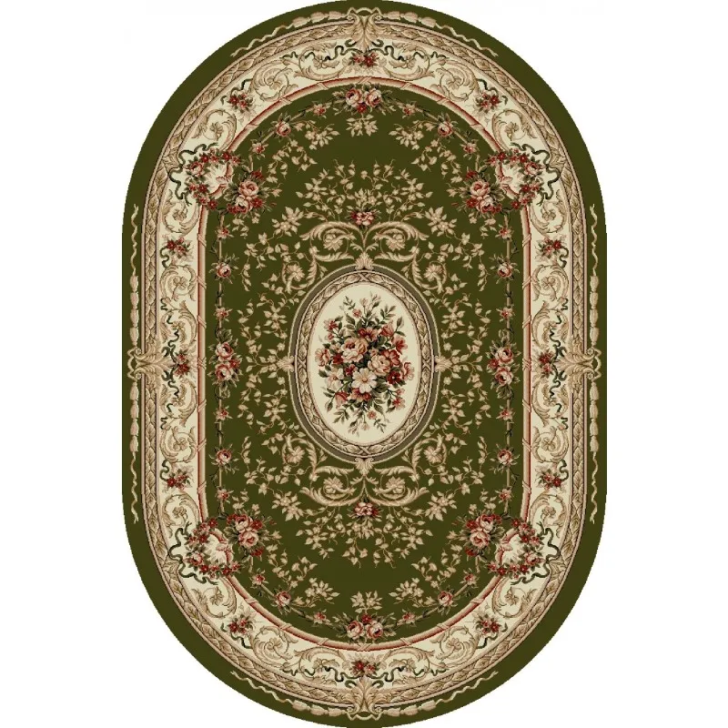 Covor Oval, 100 x 200 cm, Verde, Lotos 568