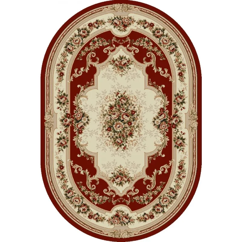 Covor Oval, 200 x 400 cm, Rosu, Lotos 574