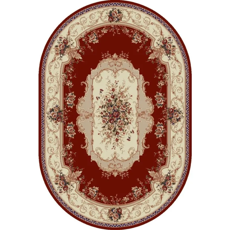 Covor Oval, 60 x 110 cm, Rosu, Lotos 507