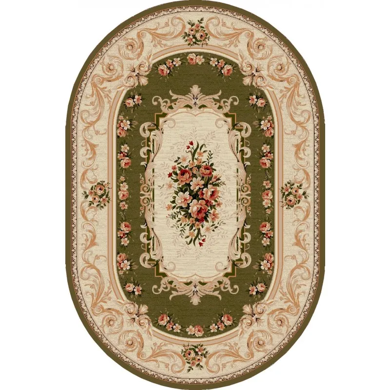 Covor Oval, 60 x 110 cm, Verde, Lotos 535