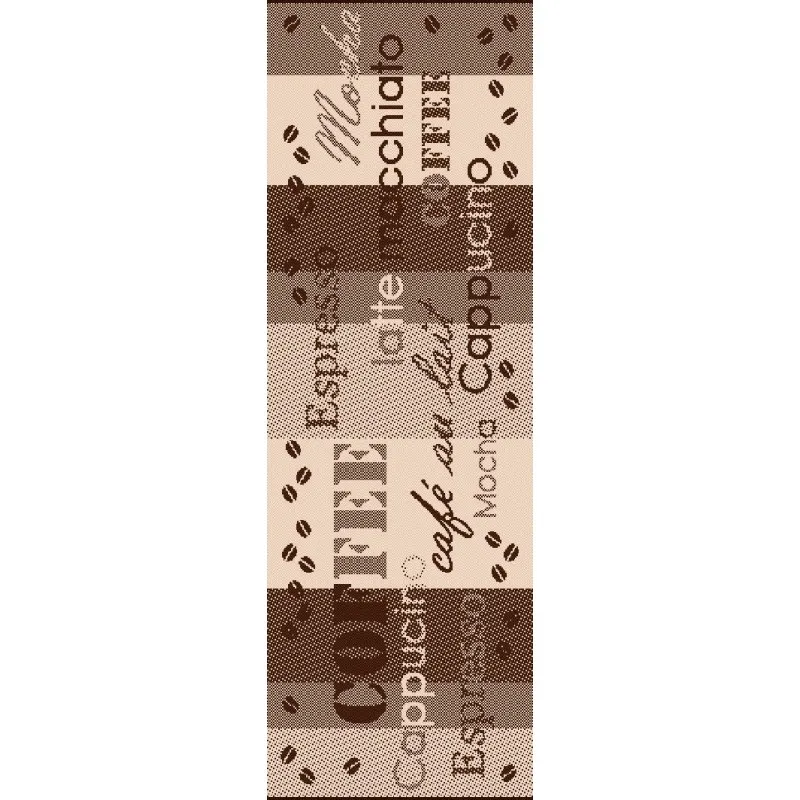 Covor pentru Bucatarie Maro/Bej, Antiderapant, 75 cm x 200 cm, Flex 19052-19