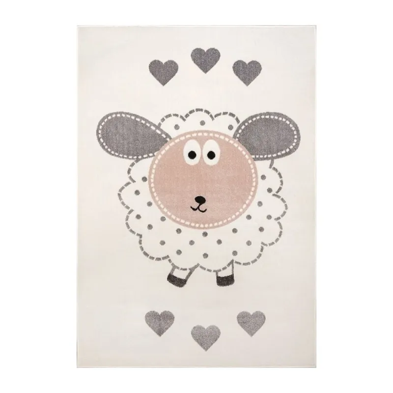 Covor pentru Copii, 120 cm x 170 cm, Crem, Model Oita