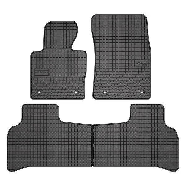Covor podea FROGUM cauciuc, 4 buc. BASIC, fata spate, set, culoare neagra, potrivit LAND ROVER RANGE ROVER III 03.02-08.12, SUV