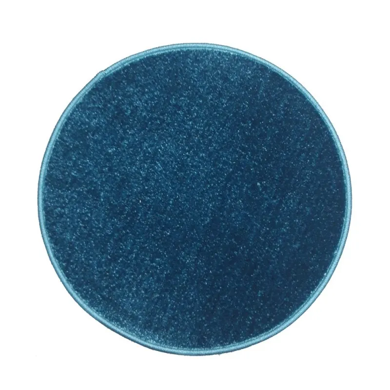 Covor Rotund, 80 x 80 cm, Albastru, Model Kolibri