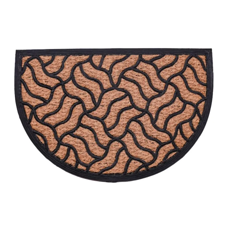 Covoras Intrare, din Cauciuc si Fibre Cocos, Semicerc, 40 x 60 cm, Grunberg IDM40608
