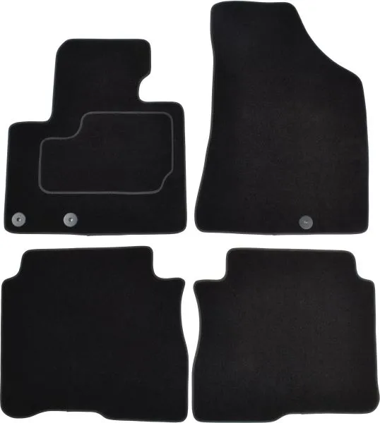 Covorase auto (set, velur, 4 bucati, culoare negru, 5 locuri) HYUNDAI SANTA FE I, SANTA FE II intre 2004-2012