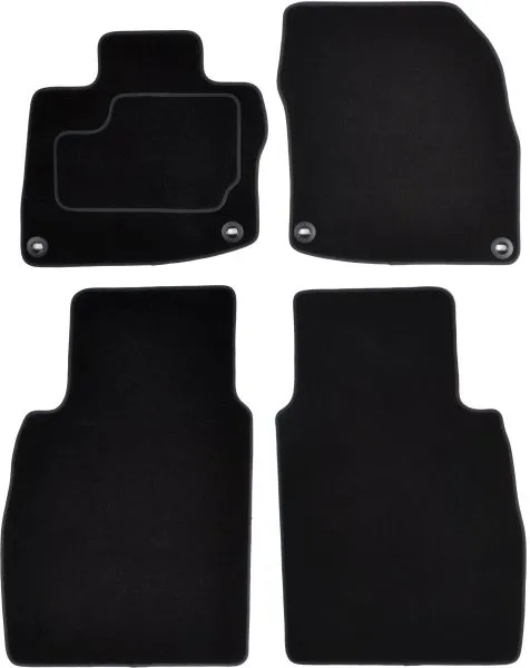 Covorase auto (set, velur, 4 bucati, culoare negru, 5 usi, spatiu montare 42cm) HONDA CIVIC VIII dupa 2005