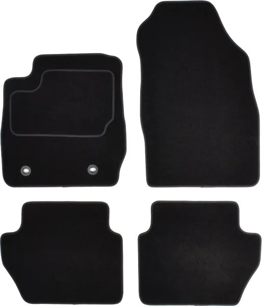 Covorase auto (set, velur, 4 bucati, culoare negru, montaj rotund) FORD FIESTA VI dupa 2012