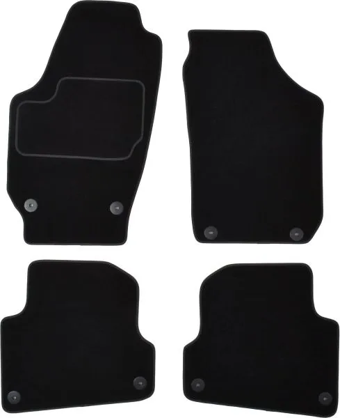 Covorase auto (set, velur, 4 bucati, culoare negru) SKODA FABIA II intre 2006-2014