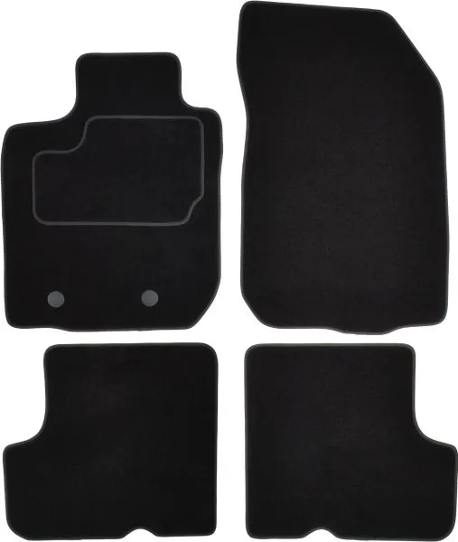 Covorase auto (set, velur, 4 bucati, culoare negru, spatiu montare 21.5cm) DACIA DUSTER intre 2010-2018