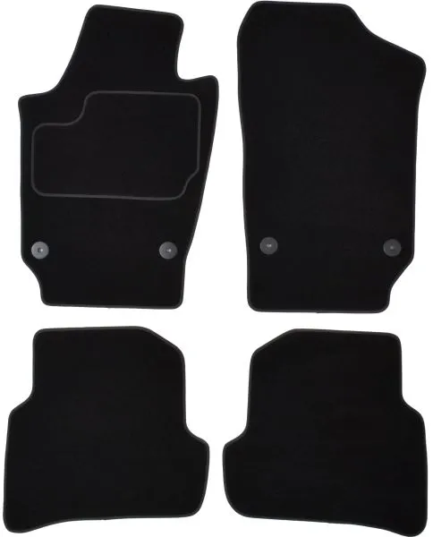 Covorase auto (set, velur, 4 bucati, culoare negru) VW POLO dupa 2009