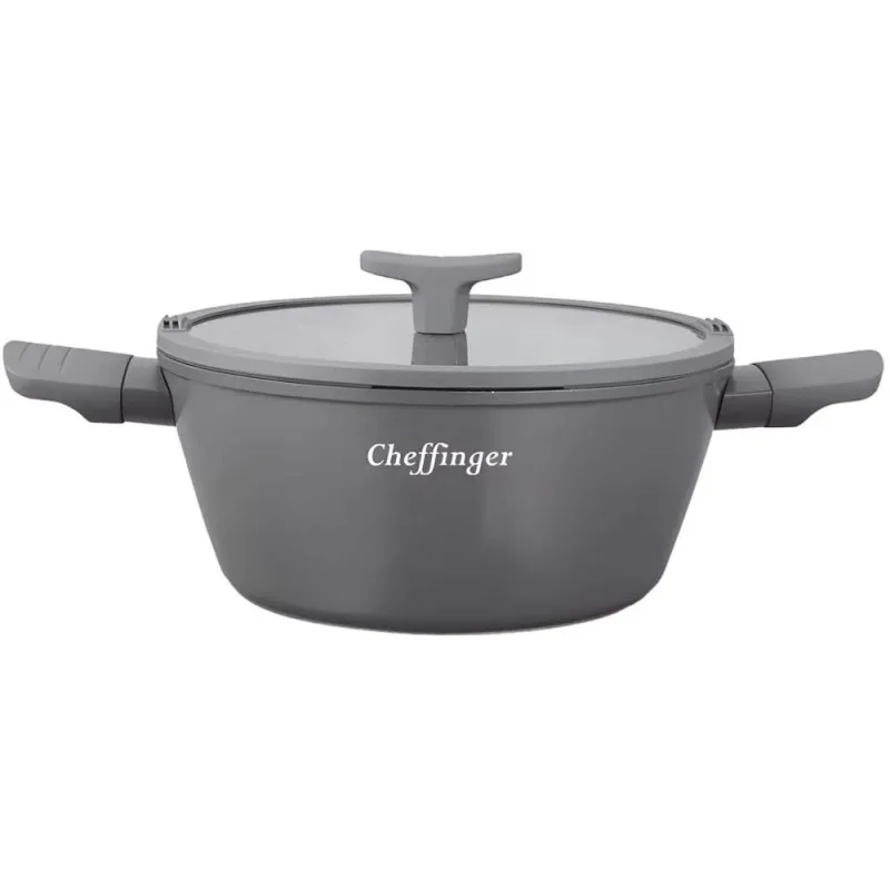 Cratita Antiaderenta cu Filtru si Gura de Scurgere, 24 cm, Cheffinger
