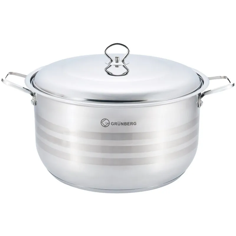 Cratita cu Capac din Inox, 36 Cm, 20 l , Grunberg Gr8136