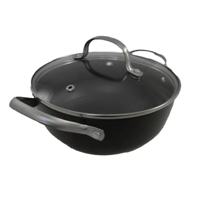 Cratita din Fonta Tip Fagure, Capac Sticla, Capacitate 2 l, Diametru 20 cm