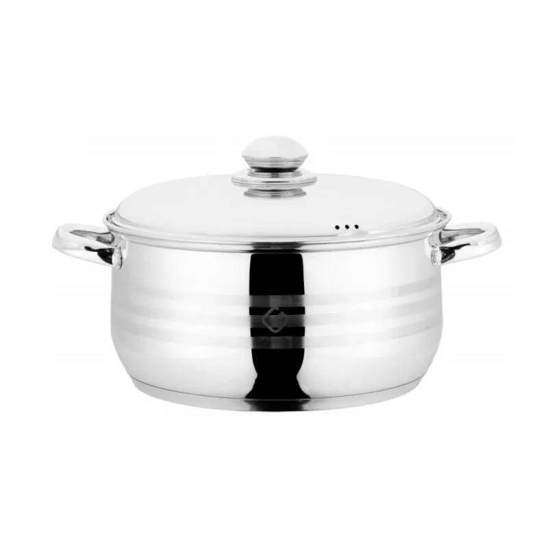 Cratita din Inox cu Capac, 34 cm , 14.50 l, Grunberg
