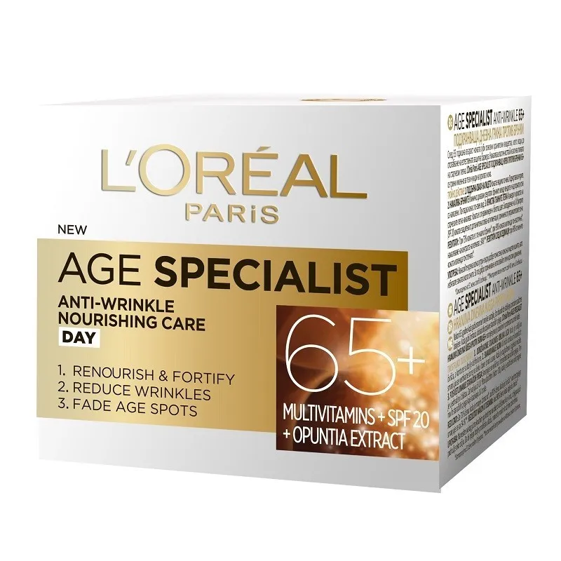 Crema Antirid pentru Fata L'Oreal Paris Age Specialist 65+ de Zi, 50 ml