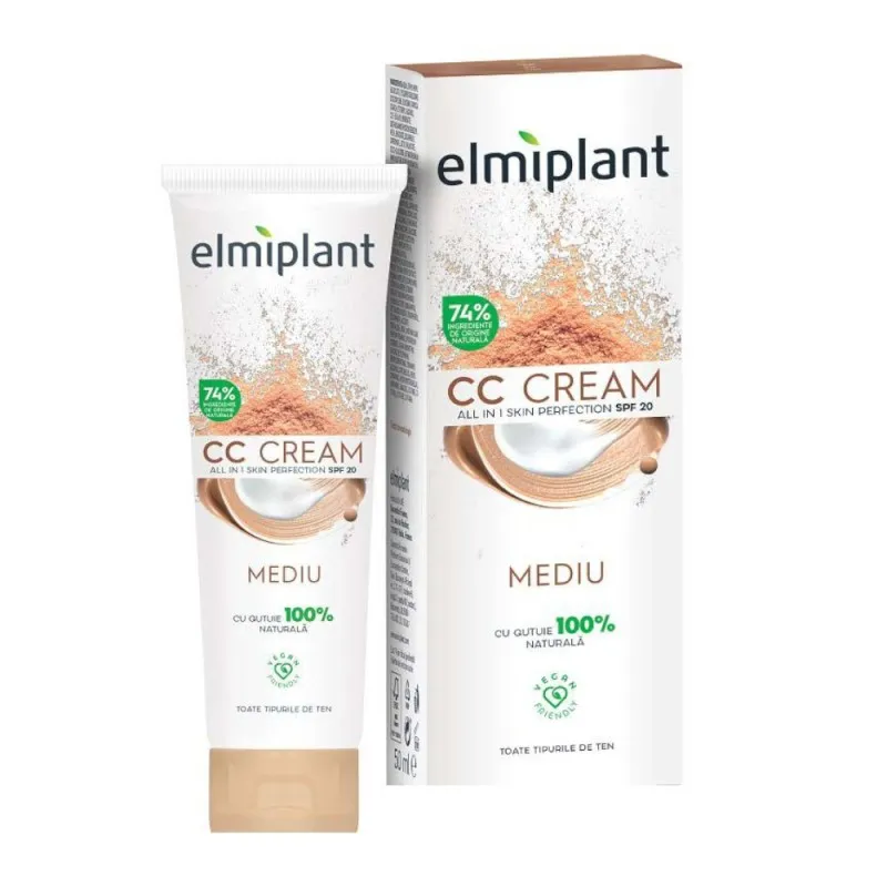 Crema Coloranta pentru Ten Elmiplant Cc Skin Moisture Mediu, 50 ml