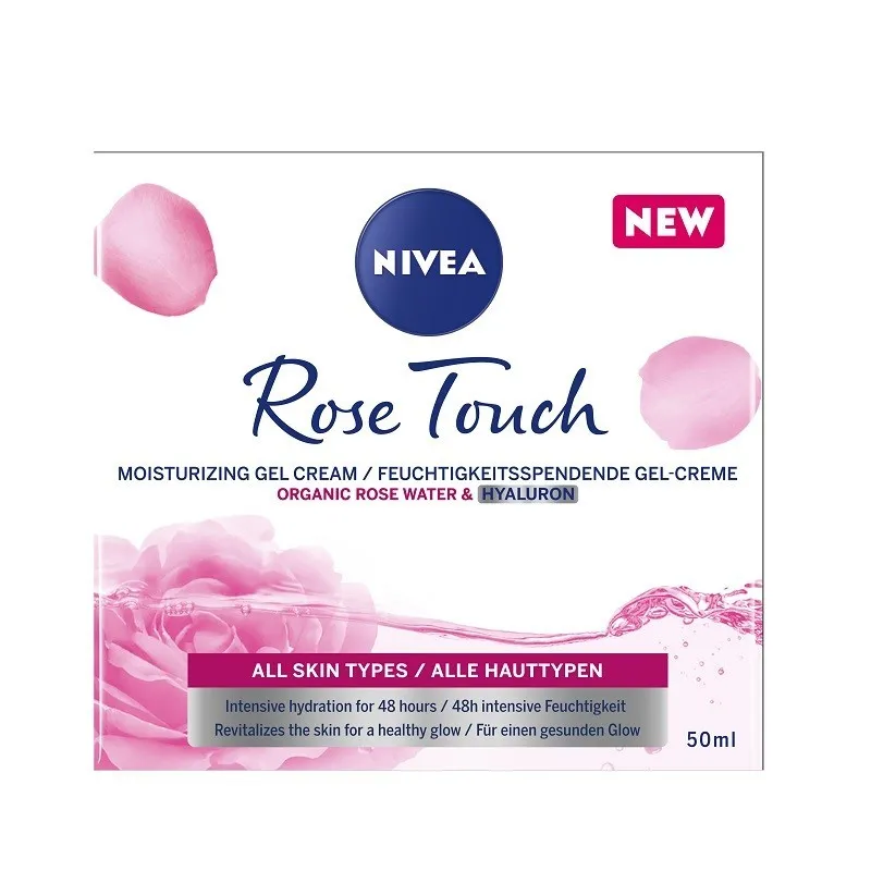 Crema de Zi Nivea Rose Touch cu Apa de Trandafiri, 50 ml
