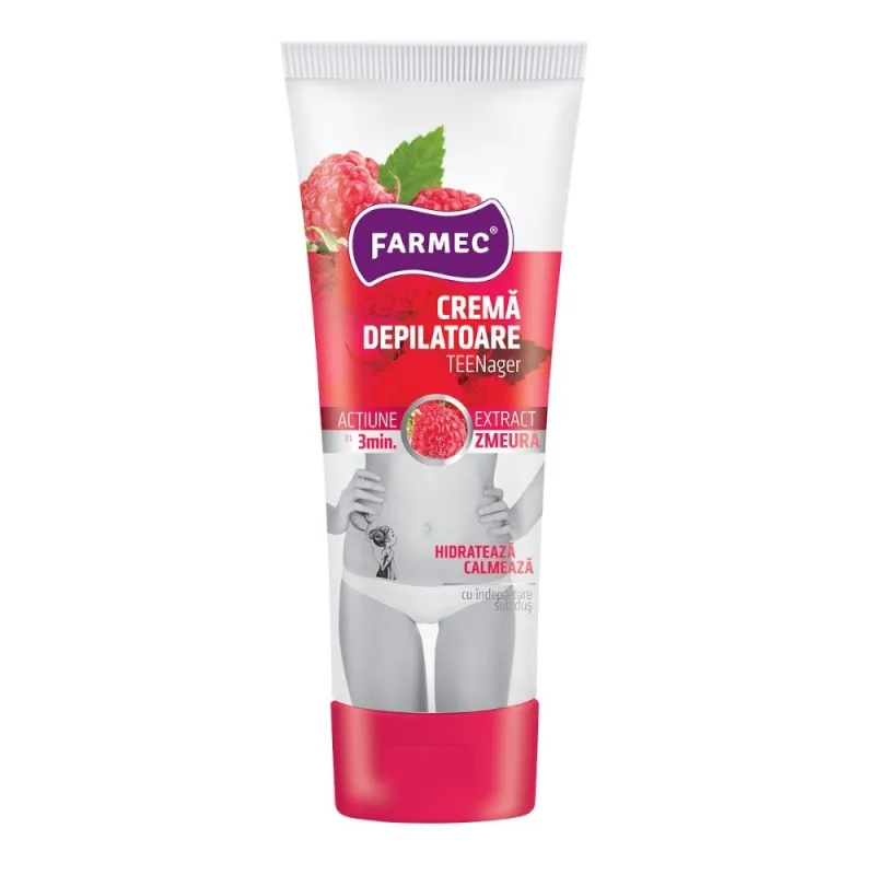 Crema Depilatoare Farmec TEENager, Zmeura, 150 ml