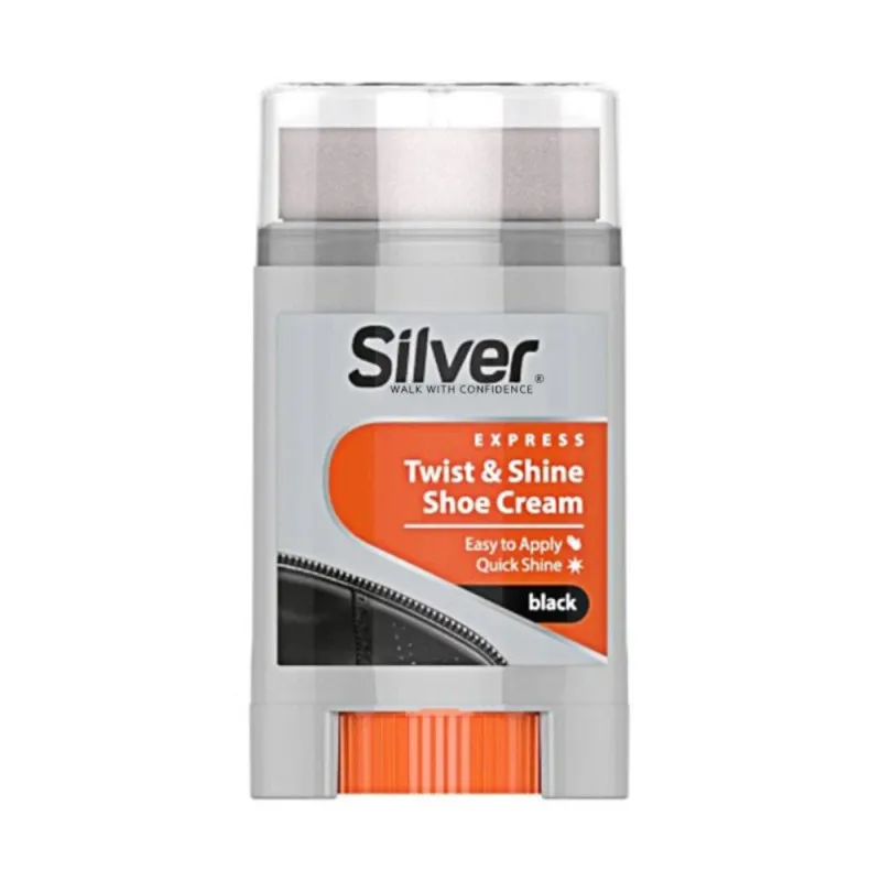 Crema Lichida pentru Pantofi cu Aplicator, Silver, Negru, 50 ml x 6 Bucati