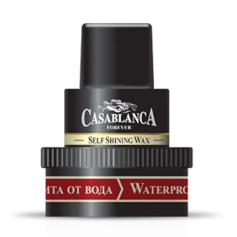 Crema pentru Pantofi cu Ceara, Negru, 6 Bucati, Casablanca Self Shine