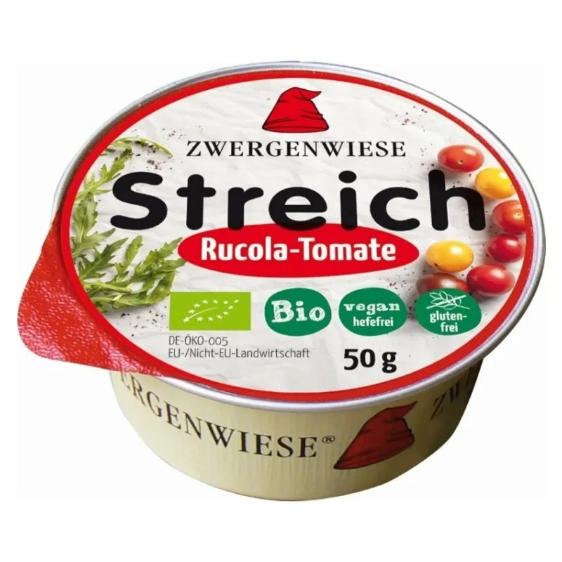 Crema Tartinabila Bio Vegetala cu Rosii si Rucola, 50 g, Zwergenwiese