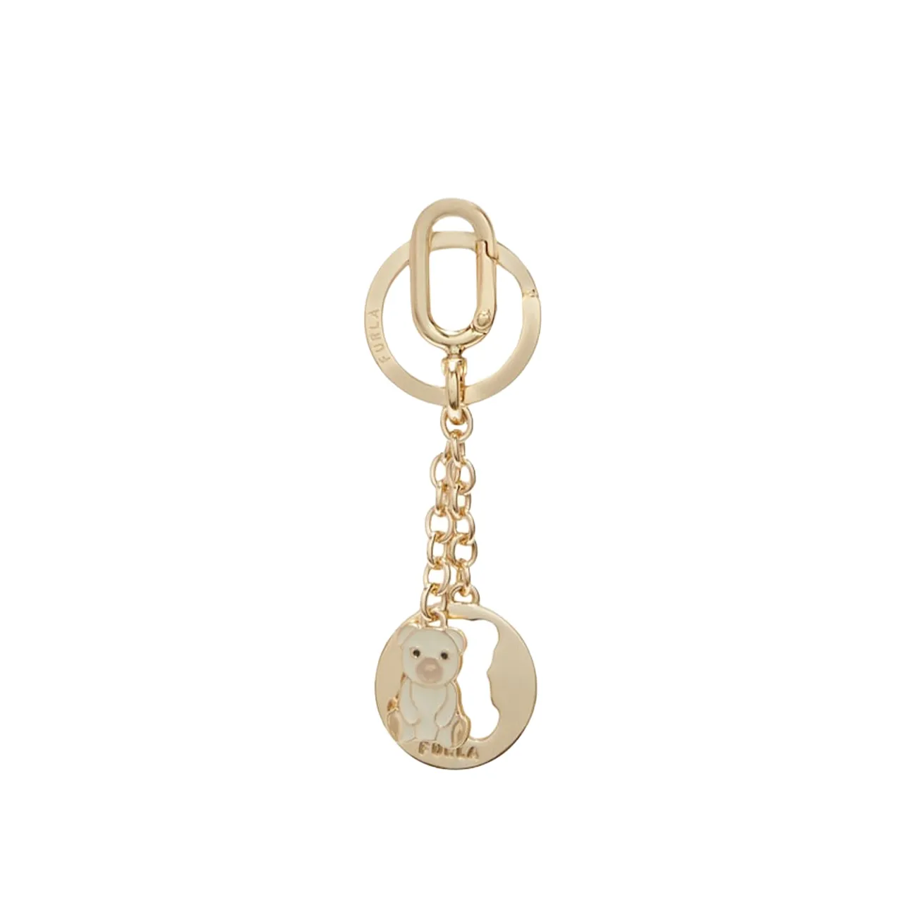 Crystal keyring marshmallow