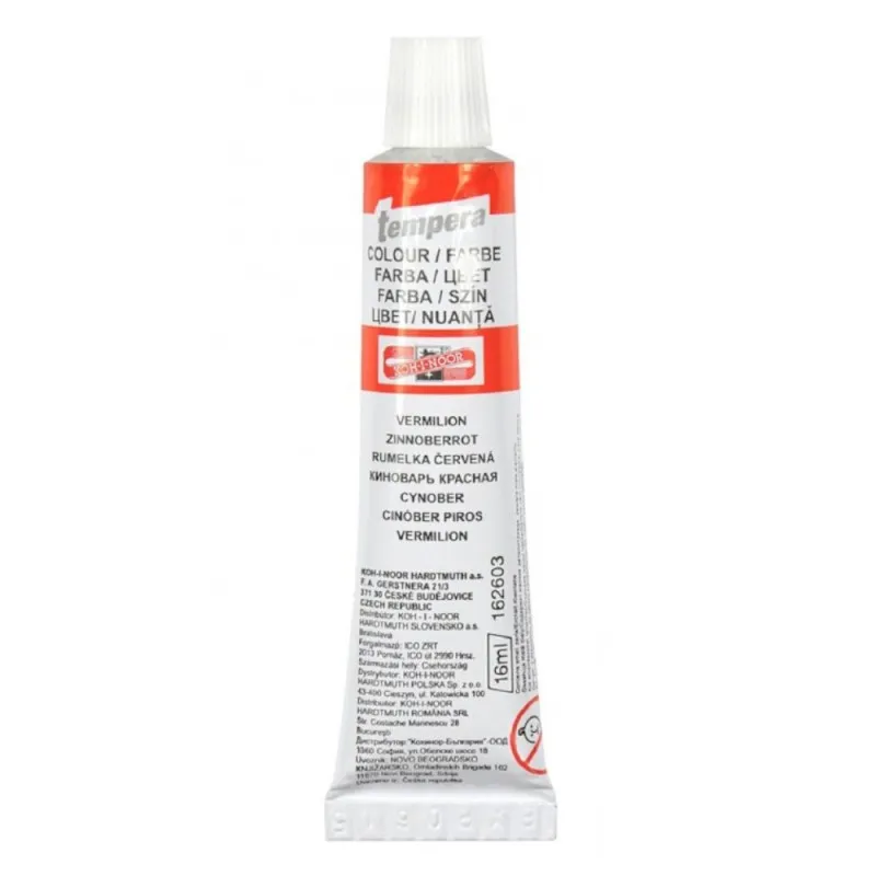 Culoare Tempera, Rosu Vermillion, 16 ml