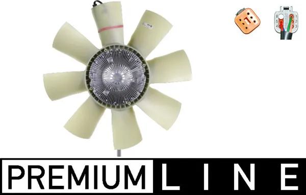 Cupla ventilator radiator (cu ventilator, 680mm, numar lame: 8) potrivit RVI KERAX, PREMIUM dCi11-270-MIDR06.23.56A 3 04.96-